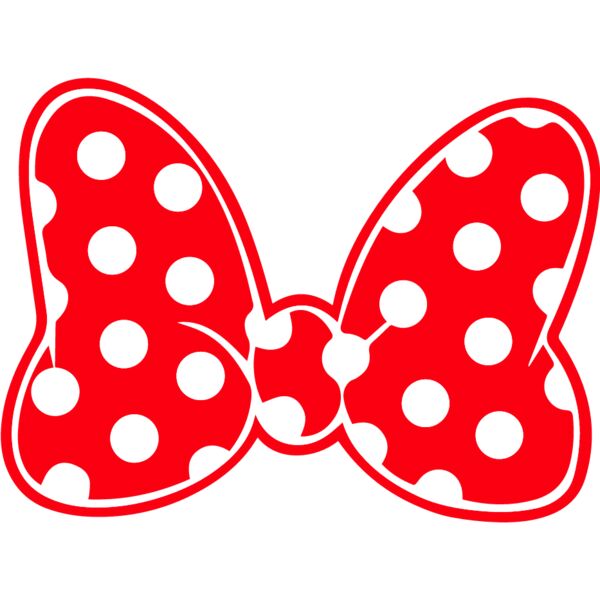 minnie bow, polka dot, red Thumbnail