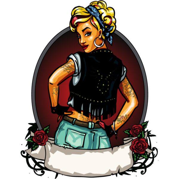 pinup cartoon girl, logo Thumbnail
